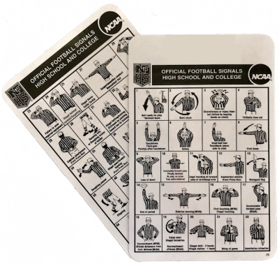 Football Officials Signal Card