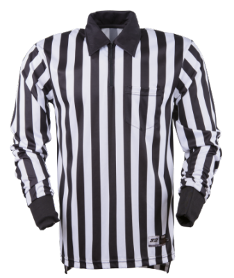 Long Sleeve Striped Referee Shirt