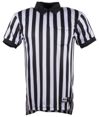 Short Sleeve Striped Referee Shirt