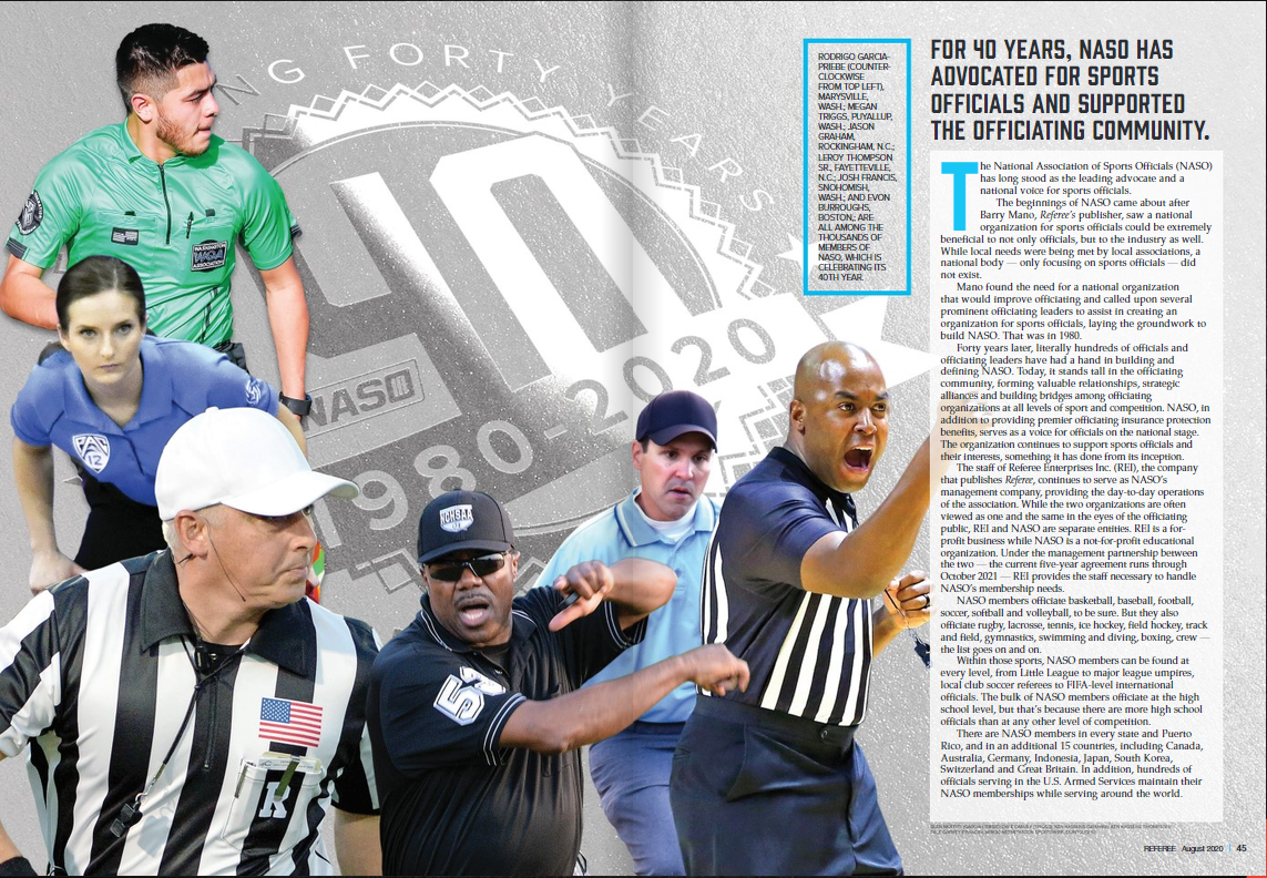 Leroy Thompson in Referee Magazine
