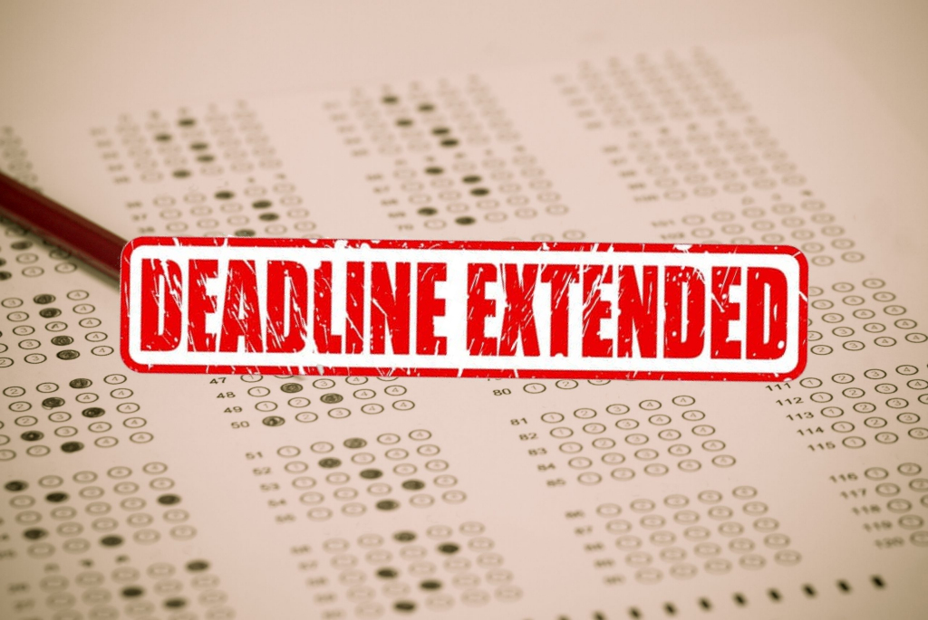 Exam Deadline Extended