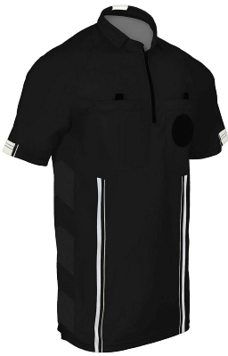 Black Soccer Referee Shirt