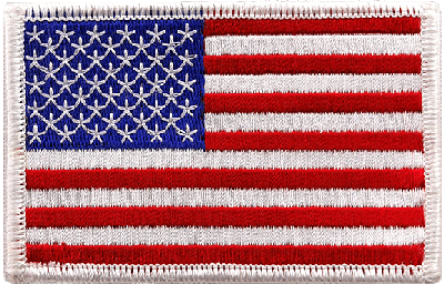 Flag Patch With Whte Border