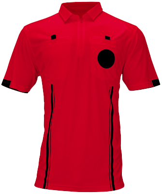 Red Soccer Referee Shirt